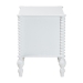Baxton Studio Callison Spindle Nightstand - 2-Drawer Farmhouse Bedside Table with Turned Accents for Bedroom, White - MG9020-White-2DW-NS