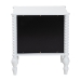 Baxton Studio Callison Spindle Nightstand - 2-Drawer Farmhouse Bedside Table with Turned Accents for Bedroom, White - MG9020-White-2DW-NS