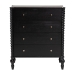 Baxton Studio Callison Spindle Chest - 4-Drawer Farmhouse Vertical Cabinet with Turned Accents for Bedroom, Black - MG9020-Black-4DW-Chest