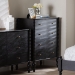 Baxton Studio Callison Spindle Chest - 4-Drawer Farmhouse Vertical Cabinet with Turned Accents for Bedroom, Black - MG9020-Black-4DW-Chest