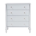 Baxton Studio Callison Spindle Chest - 4-Drawer Farmhouse Vertical Cabinet with Turned Accents for Bedroom, White - MG9020-White-4DW-Chest