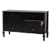 Baxton Studio Callison Spindle Dresser - 6-Drawer Farmhouse Horizontal Cabinet with Turned Accents for Bedroom, Black - MG9020-Black-6DW-Dresser