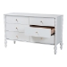 Baxton Studio Callison Spindle Dresser - 6-Drawer Farmhouse Horizontal Cabinet with Turned Accents for Bedroom, White - MG9020-White-6DW-Dresser