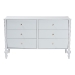 Baxton Studio Callison Spindle Dresser - 6-Drawer Farmhouse Horizontal Cabinet with Turned Accents for Bedroom, White - MG9020-White-6DW-Dresser