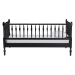 Baxton Studio Callison Spindle Daybed - Turned Farmhouse Sofa Bed with Spoked Frame Border for Living Room, Guest Room, or Kids Room, Black, Twin - MG0259-1-Black-Twin-Daybed