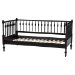 Baxton Studio Callison Spindle Daybed - Turned Farmhouse Sofa Bed with Spoked Frame Border for Living Room, Guest Room, or Kids Room, Black, Twin - MG0259-1-Black-Twin-Daybed
