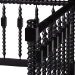 Baxton Studio Callison Spindle Daybed - Turned Farmhouse Sofa Bed with Spoked Frame Border for Living Room, Guest Room, or Kids Room, Black, Twin - MG0259-1-Black-Twin-Daybed