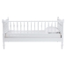 Baxton Studio Callison Spindle Daybed - Turned Farmhouse Sofa Bed with Spoked Frame Border for Living Room, Guest Room, or Kids Room, White, Twin - MG0259-1-White-Twin-Daybed