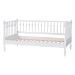 Baxton Studio Callison Spindle Daybed - Turned Farmhouse Sofa Bed with Spoked Frame Border for Living Room, Guest Room, or Kids Room, White, Twin - MG0259-1-White-Twin-Daybed