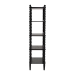 Baxton Studio Lucera Bobbin Display Shelf - 5-Tier Open Frame Vertical Bookcase with Spindle Posts for Living Room or Office, Black - MG9011-Black-Display Shelf
