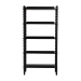 Baxton Studio Lucera Bobbin Display Shelf - 5-Tier Open Frame Vertical Bookcase with Spindle Posts for Living Room or Office, Black - MG9011-Black-Display Shelf
