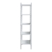 Baxton Studio Lucera Bobbin Display Shelf - 5-Tier Open Frame Vertical Bookcase with Spindle Posts for Living Room or Office, White - MG9011-White-Display Shelf