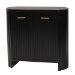 bali & pari Keshet Fluted Wood Storage Cabinet - 2-Door Accent Cabinet with Vertical Slat Panels and Metal Door Pulls for Living Room or Entryway