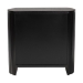 bali & pari Keshet Fluted Wood Storage Cabinet - 2-Door Accent Cabinet with Vertical Slat Panels and Metal Door Pulls for Living Room or Entryway - Keshet-Black-Wooden-2DR-Cabinet