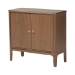 bali & pari Latifa Storage Cabinet - 2-Door Accent Cabinet with Rounded Edges and Metal Door Pulls for Living Room or Entryway