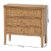 bali & pari Lavi Fluted Wood Chest - 3-Drawer Storage Chest with Textured Drawer Fronts and Round Knobs for Bedroom - Lavi-Antq Beige-Wooden-3DRW-Chest