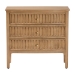 bali & pari Lavi Fluted Wood Chest - 3-Drawer Storage Chest with Textured Drawer Fronts and Round Knobs for Bedroom - Lavi-Antq Beige-Wooden-3DRW-Chest