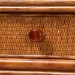 bali & pari Basile Marbled Tortoise Natural Rattan Desk - 2-Drawer Writing Desk with Open Geometric Frame and Woven Detailing for Home Office - WS223-Rattan/Tortoise-Desk