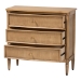 bali & pari Karmel Chest - 3-Drawer Storage Chest with Curved Front and Tapered Legs for Bedroom - Karmel-Antq Beige-Wooden-3DRW-Chest