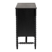 Baxton Studio Brantley Spindle Dresser - 6-Drawer Horizontal Storage Cabinet with Beaded Frame and Elevated Base for Bedroom, Black - MG9025-Black-6DW-Dresser
