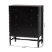 Baxton Studio Brantley Spindle Chest - 4-Drawer Vertical Storage Cabinet with Beaded Frame and Elevated Base for Bedroom, Black - MG9025-Black-4DW-Chest
