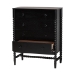 Baxton Studio Brantley Spindle Chest - 4-Drawer Vertical Storage Cabinet with Beaded Frame and Elevated Base for Bedroom, Black - MG9025-Black-4DW-Chest
