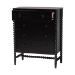 Baxton Studio Brantley Spindle Chest - 4-Drawer Vertical Storage Cabinet with Beaded Frame and Elevated Base for Bedroom, Black - MG9025-Black-4DW-Chest