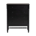 Baxton Studio Brantley Spindle Chest - 4-Drawer Vertical Storage Cabinet with Beaded Frame and Elevated Base for Bedroom, Black - MG9025-Black-4DW-Chest