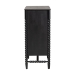 Baxton Studio Brantley Spindle Chest - 4-Drawer Vertical Storage Cabinet with Beaded Frame and Elevated Base for Bedroom, Black - MG9025-Black-4DW-Chest