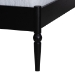 Baxton Studio Brantley Spindle Platform Bed - Farmhouse Bed Frame with Scalloped Headboard and Turned Posts, Black, King - MG0110-6-Black-King