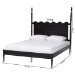 Baxton Studio Brantley Spindle Platform Bed - Farmhouse Bed Frame with Scalloped Headboard and Turned Posts, Black, King - MG0110-6-Black-King