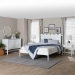 Baxton Studio Brantley Spindle 4-Piece Bedroom Set - Farmhouse Bed Frame with Matching Dresser and 1-Drawer Nightstands, White, King - Lesedi-4PC Bedroom Set-White-King-2NS