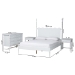 Baxton Studio Brantley Spindle 4-Piece Bedroom Set - Farmhouse Bed Frame with Matching Dresser and 1-Drawer Nightstands, White, King - Lesedi-4PC Bedroom Set-White-King-2NS