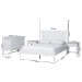 Baxton Studio Brantley Spindle 4-Piece Bedroom Set - Farmhouse Bed Frame with Matching Dresser and 1-Drawer Nightstands, White, King - Lesedi-4PC Bedroom Set-White-King-2NS