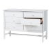Baxton Studio Brantley Spindle Dresser - 6-Drawer Horizontal Storage Cabinet with Beaded Frame and Elevated Base for Bedroom, White - MG9025-White-6DW-Dresser