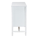 Baxton Studio Brantley Spindle Dresser - 6-Drawer Horizontal Storage Cabinet with Beaded Frame and Elevated Base for Bedroom, White - MG9025-White-6DW-Dresser
