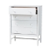 Baxton Studio Brantley Spindle Chest - 4-Drawer Vertical Storage Cabinet with Beaded Frame and Elevated Base for Bedroom, White - MG9025-White-4DW-Chest