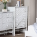 Baxton Studio Brantley Spindle Chest - 4-Drawer Vertical Storage Cabinet with Beaded Frame and Elevated Base for Bedroom, White - MG9025-White-4DW-Chest