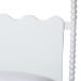 Baxton Studio Brantley Spindle Platform Bed - Farmhouse Bed Frame with Scalloped Headboard and Turned Posts, White, King - MG0110-6-White-King