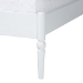 Baxton Studio Brantley Spindle Platform Bed - Farmhouse Bed Frame with Scalloped Headboard and Turned Posts, White, King - MG0110-6-White-King