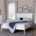 Baxton Studio Brantley Spindle Platform Bed - Farmhouse Bed Frame with Scalloped Headboard and Turned Posts, White, King - MG0110-6-White-King