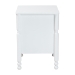 Baxton Studio Hoffman Nightstand - 2-Drawer Bedside Table with Scalloped Apron and Turned Legs for Bedroom, White - MG9022-White-2DW-NS