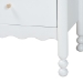 Baxton Studio Hoffman Nightstand - 2-Drawer Bedside Table with Scalloped Apron and Turned Legs for Bedroom, White - MG9022-White-2DW-NS