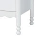 Baxton Studio Hoffman Dresser - 6-Drawer Horizontal Storage Cabinet with Scalloped Apron and Turned Legs for Bedroom, White - MG9022-White-6DW-Dresser