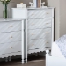 Baxton Studio Hoffman Chest - 4-Drawer Vertical Storage Cabinet with Scalloped Apron and Turned Legs for Bedroom, White - MG9022-White-4DW-Chest