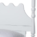 Baxton Studio Hoffman Platform Bed - Farmhouse Bed Frame with Scalloped Design and Turned Posts, White, King - MG0261-White-King