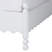 Baxton Studio Hoffman Platform Bed - Farmhouse Bed Frame with Scalloped Design and Turned Posts, White, King - MG0261-White-King