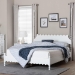 Baxton Studio Hoffman Platform Bed - Farmhouse Bed Frame with Scalloped Design and Turned Posts, White, King - MG0261-White-King