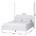 Baxton Studio Hoffman Platform Bed - Farmhouse Bed Frame with Scalloped Design and Turned Posts, White, King - MG0261-White-King