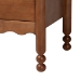 Baxton Studio Hoffman 4-Piece Scalloped Bedroom Set - Farmhouse Bed Frame with Matching Dresser, Chest, and 2-Drawer Nightstand, Walnut Brown, Queen - Enitan-4PC Bedroom Set-Walnut-Queen-1NS